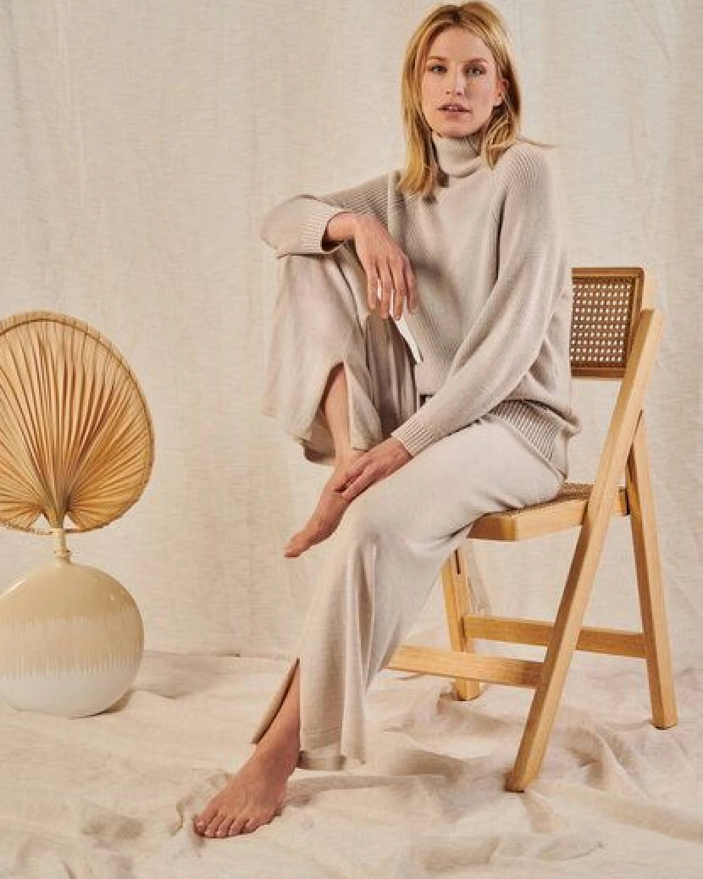 YOU LOOK PERFECT Merino Loungewear Set „Strickpullover Eve & Strickhose Bailey" – Ansicht 2