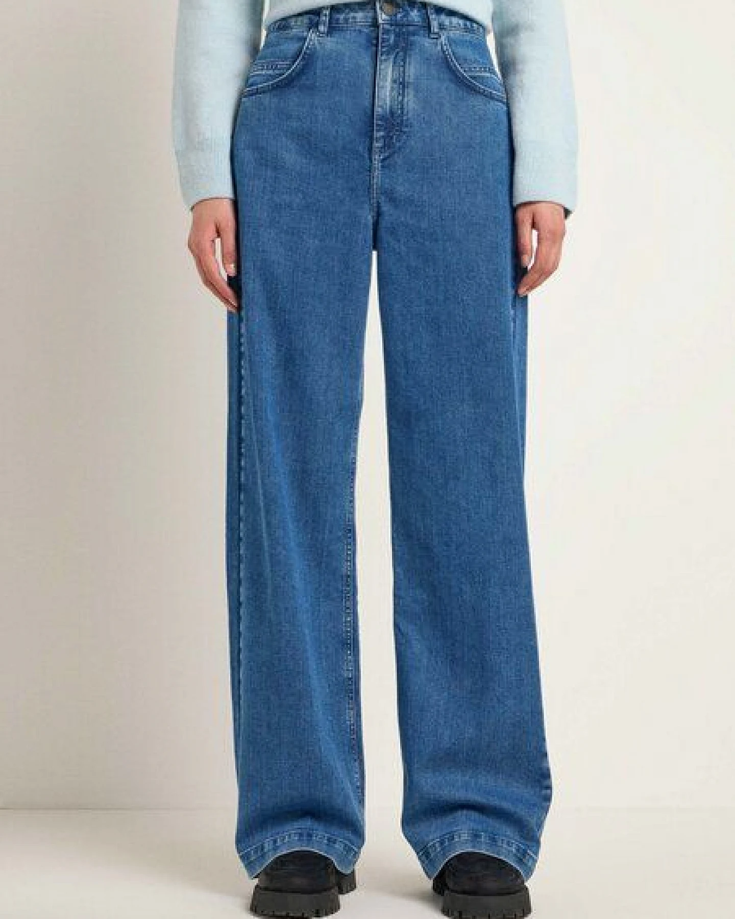 LANIUS Marlenejeans aus Bio-Baumwolle – Ansicht 2