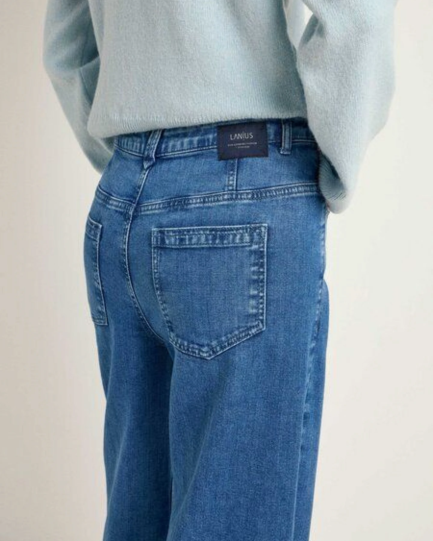 LANIUS Marlenejeans aus Bio-Baumwolle – Ansicht 4