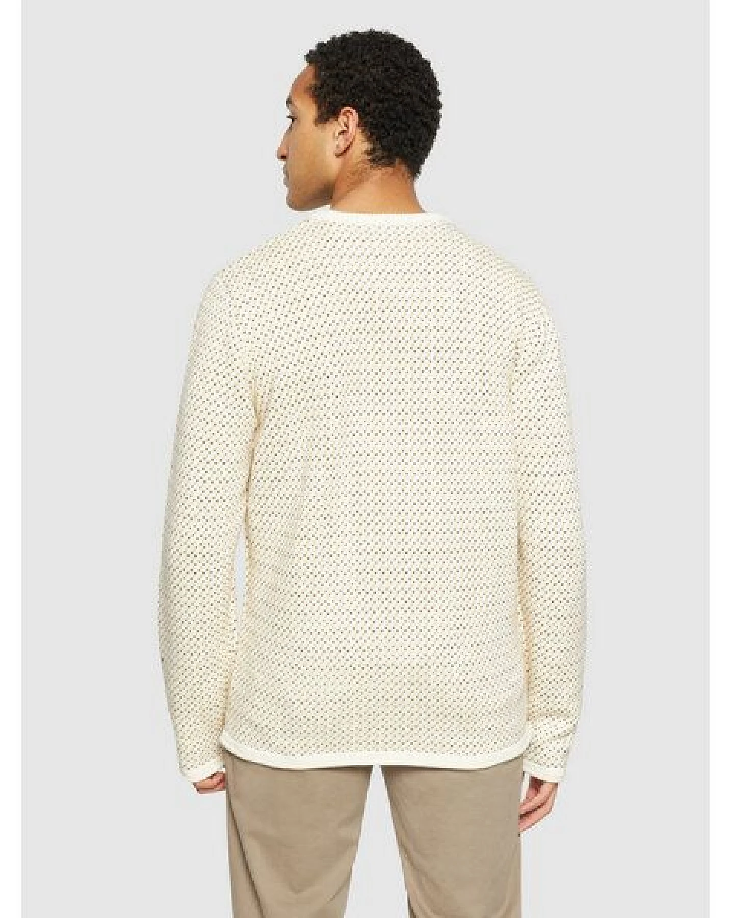 KnowledgeCotton Apparel Strickpullover Jacquard crew neck knit - Regenerative Organic Certified aus Bio-Baumwolle – Ansicht 2