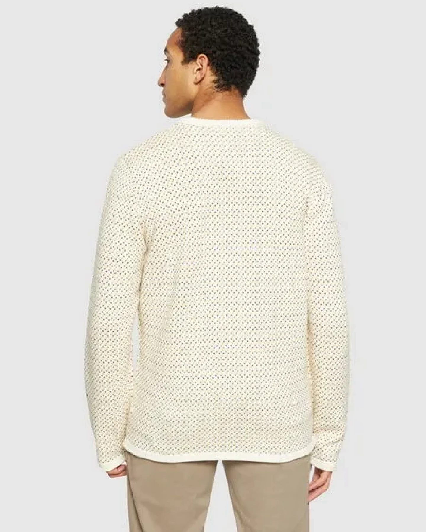 KnowledgeCotton Apparel Strickpullover Jacquard crew neck knit - Regenerative Organic Certified aus Bio-Baumwolle – Ansicht 4
