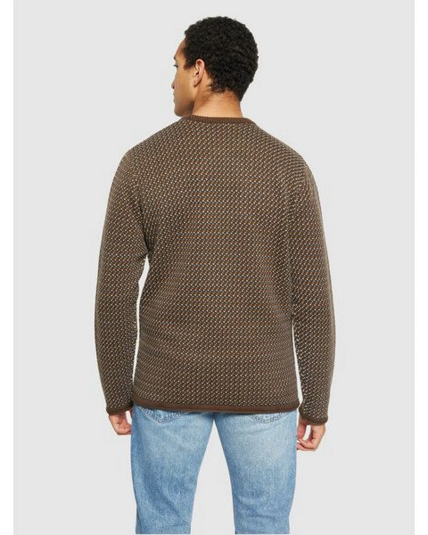 KnowledgeCotton Apparel Strickpullover Jacquard crew neck knit - Regenerative Organic Certified aus Bio-Baumwolle – Ansicht 2