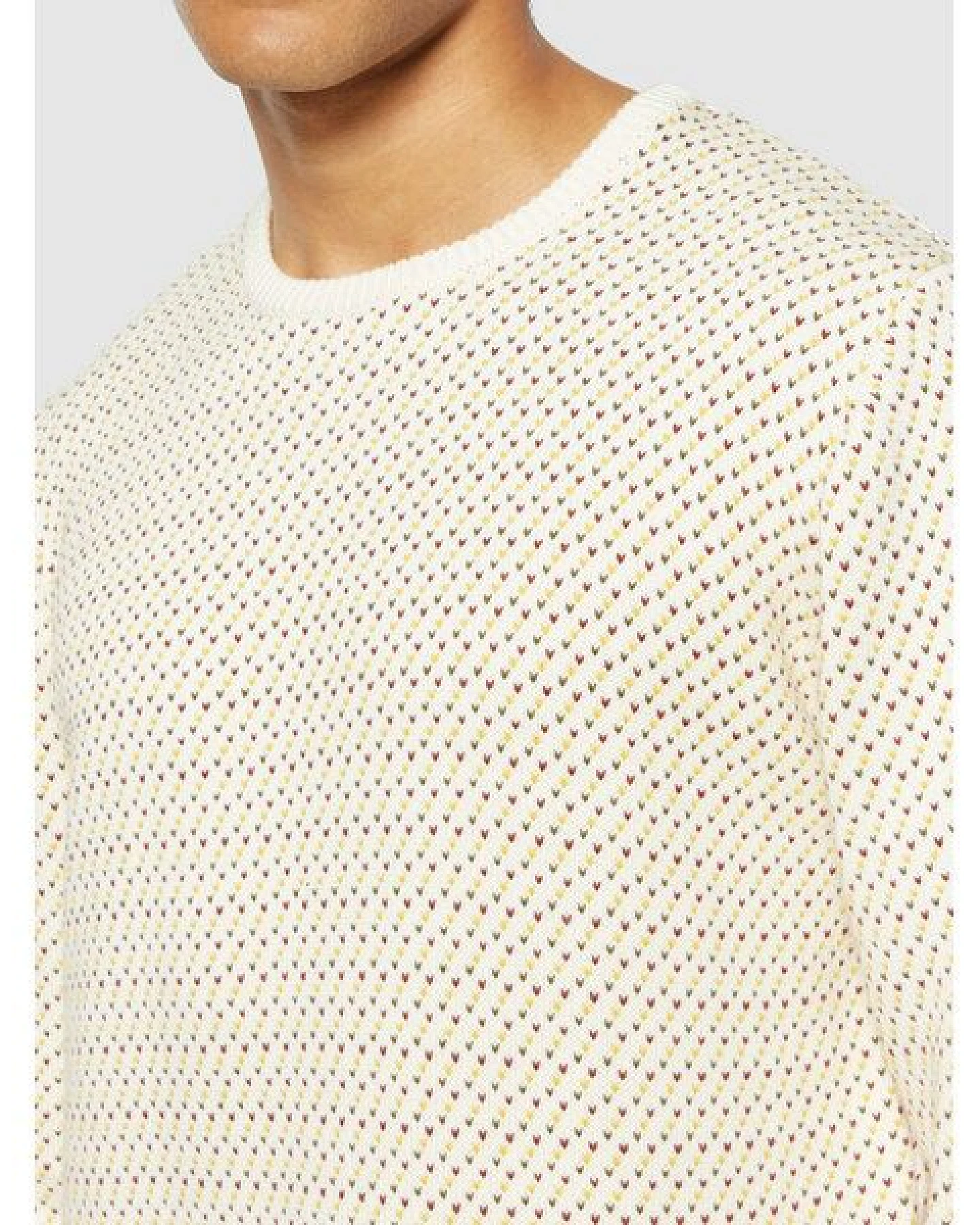 KnowledgeCotton Apparel Strickpullover Jacquard crew neck knit - Regenerative Organic Certified aus Bio-Baumwolle – Ansicht 4