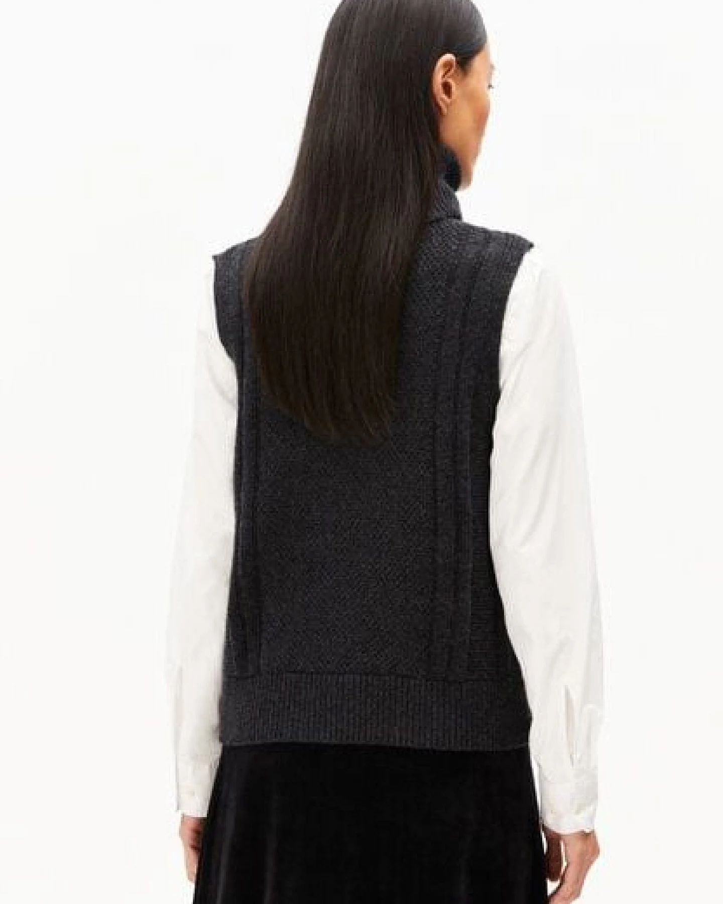 ARMEDANGELS OLAIAAS CABLE Damen Stricktop Relaxed Fit aus Bio-Woll Mix – Ansicht 2