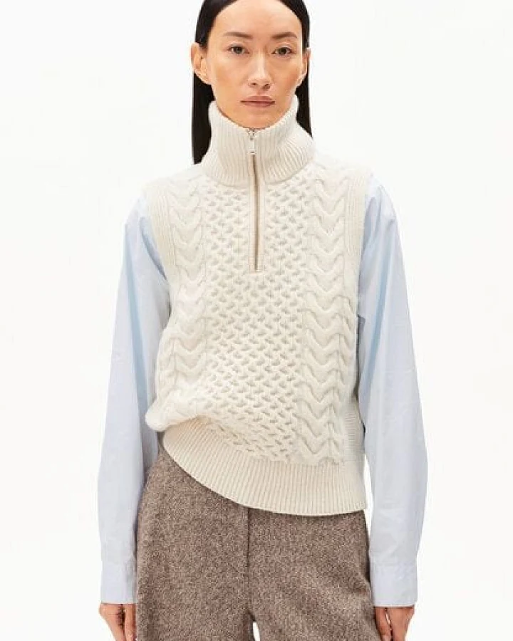 ARMEDANGELS OLAIAAS CABLE Damen Stricktop Relaxed Fit aus Bio-Woll Mix