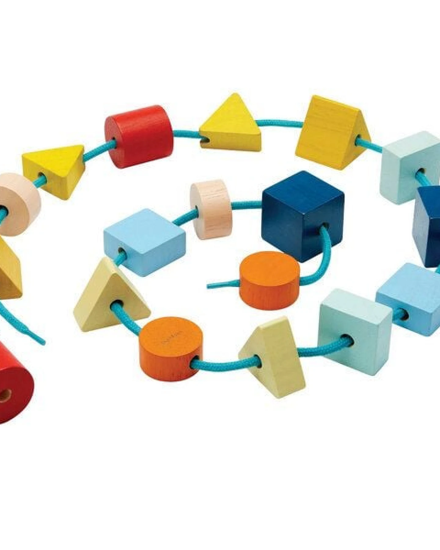 Plantoys Fädelspiel aus Holz "geometrische Formen" – Ansicht 3