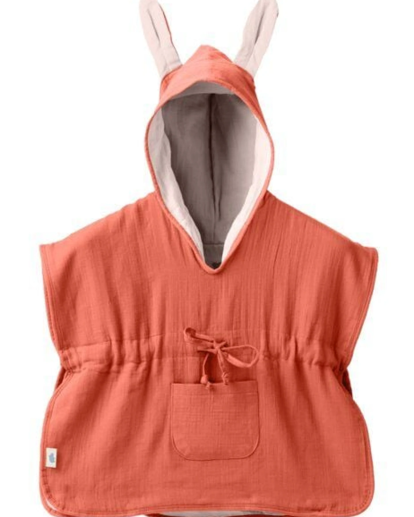 Mababu Musselin Badeponcho aus 100% Bio-Baumwolle, OEKO-TEX® STANDARD 100 & GOTS zertifiziert, für Kinder (1-3 Jahre, 4-7 Jahre) – Ansicht 2