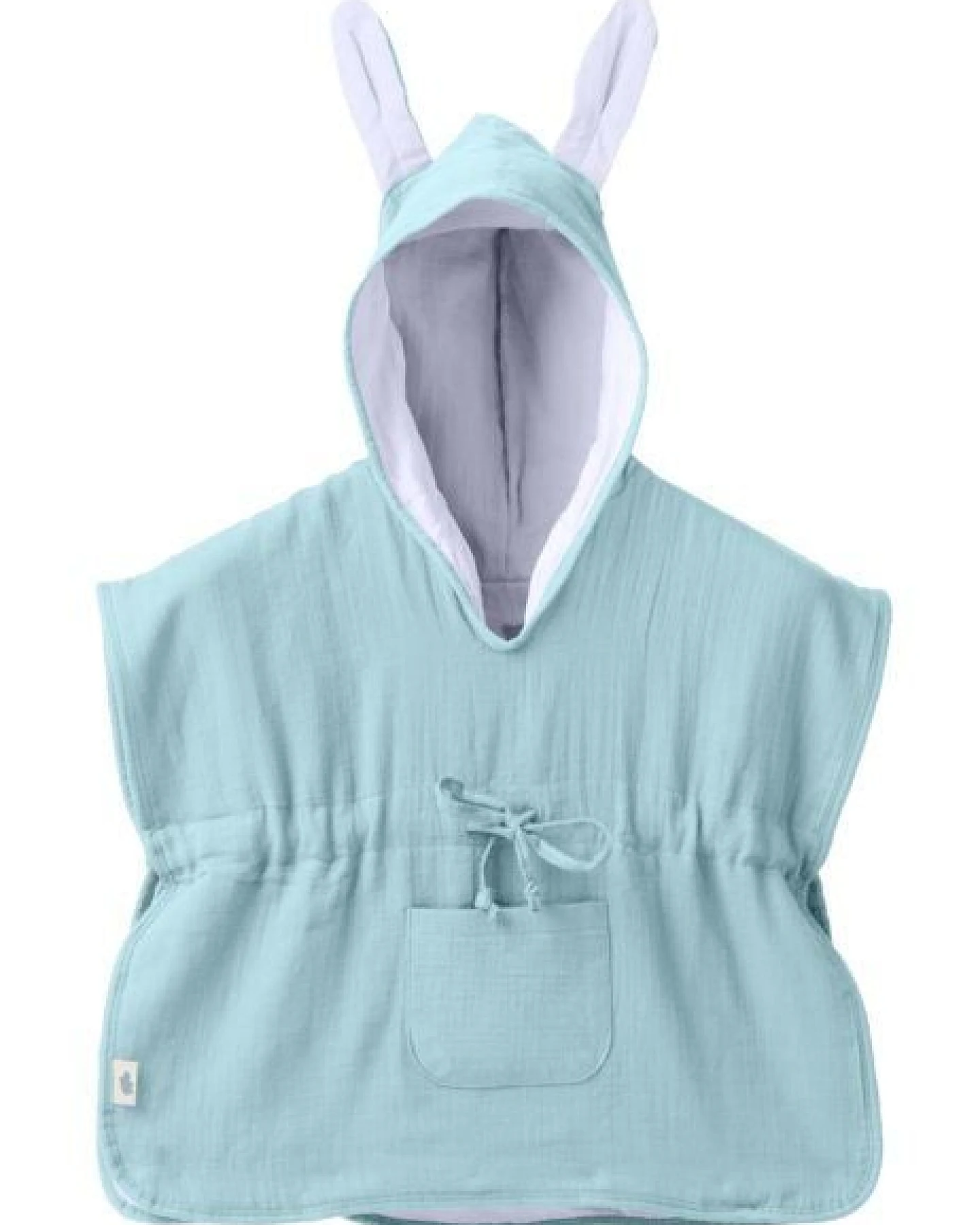 Mababu Musselin Badeponcho aus 100% Bio-Baumwolle, OEKO-TEX® STANDARD 100 & GOTS zertifiziert, für Kinder (1-3 Jahre, 4-7 Jahre) – Ansicht 2