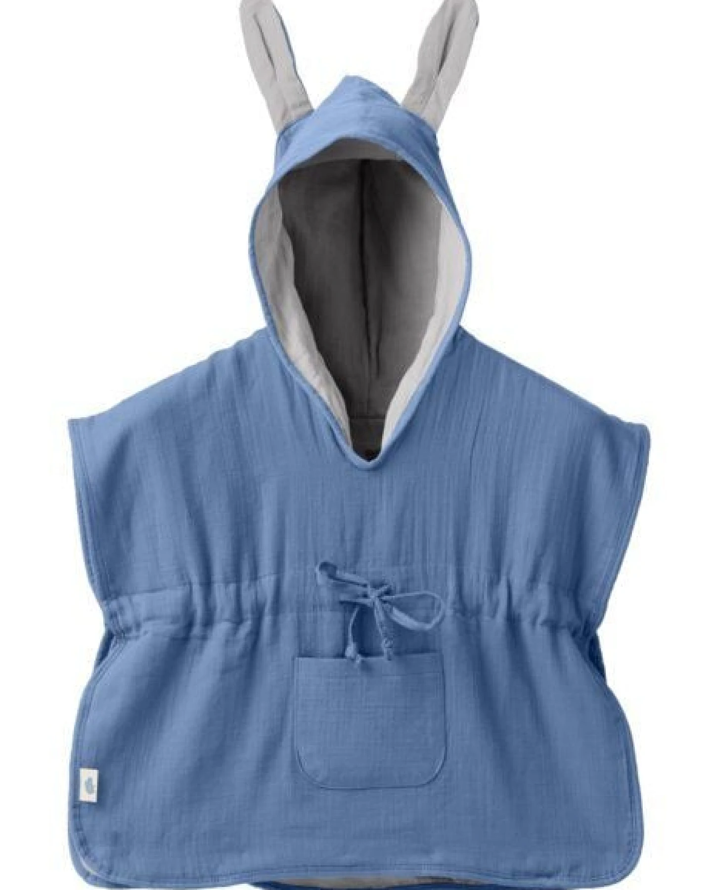 Mababu Musselin Badeponcho aus 100% Bio-Baumwolle, OEKO-TEX® STANDARD 100 & GOTS zertifiziert, für Kinder (1-3 Jahre, 4-7 Jahre) – Ansicht 2