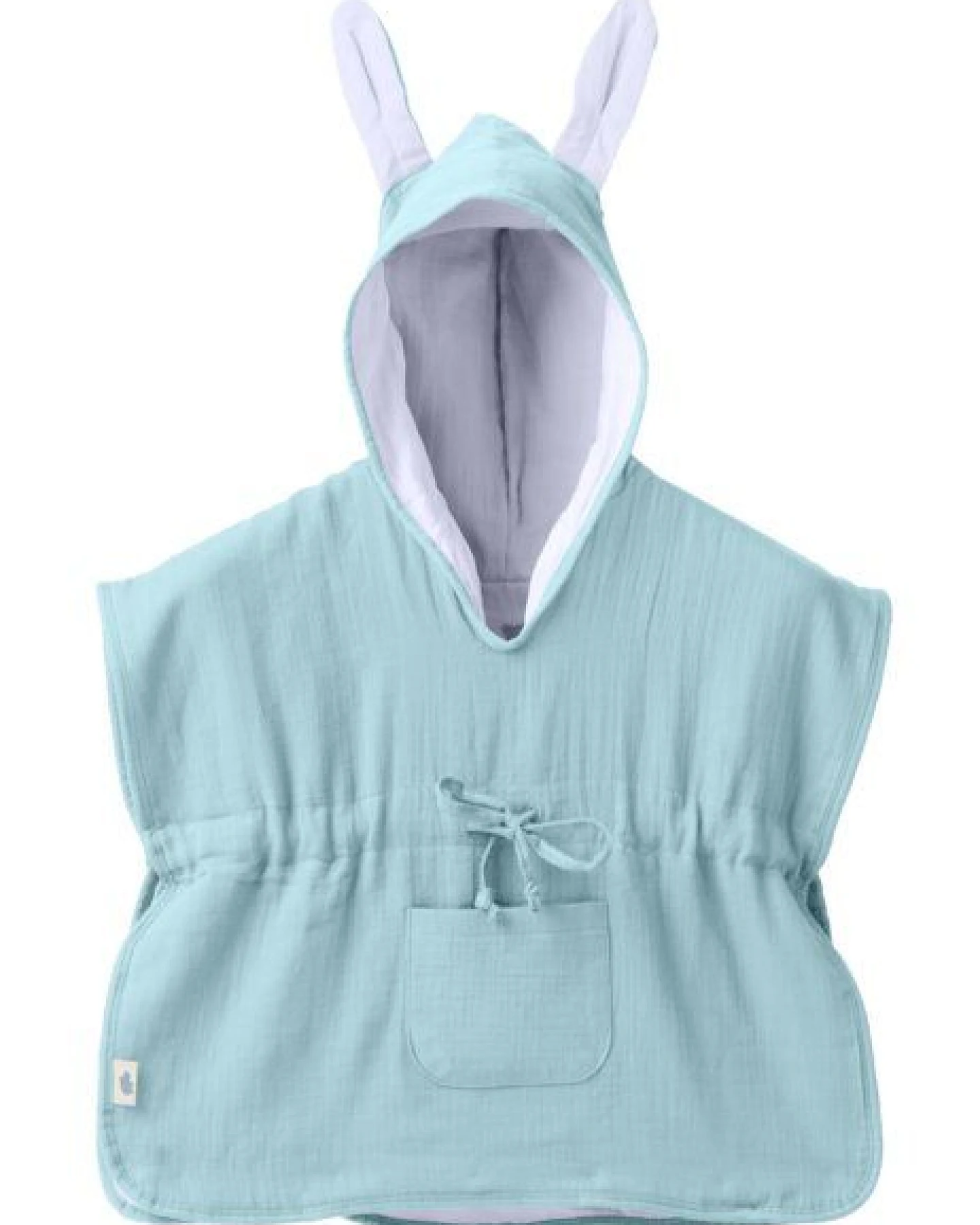 Mababu Musselin Badeponcho aus 100% Bio-Baumwolle, OEKO-TEX® STANDARD 100 & GOTS zertifiziert, für Kinder (1-3 Jahre, 4-7 Jahre) – Ansicht 2