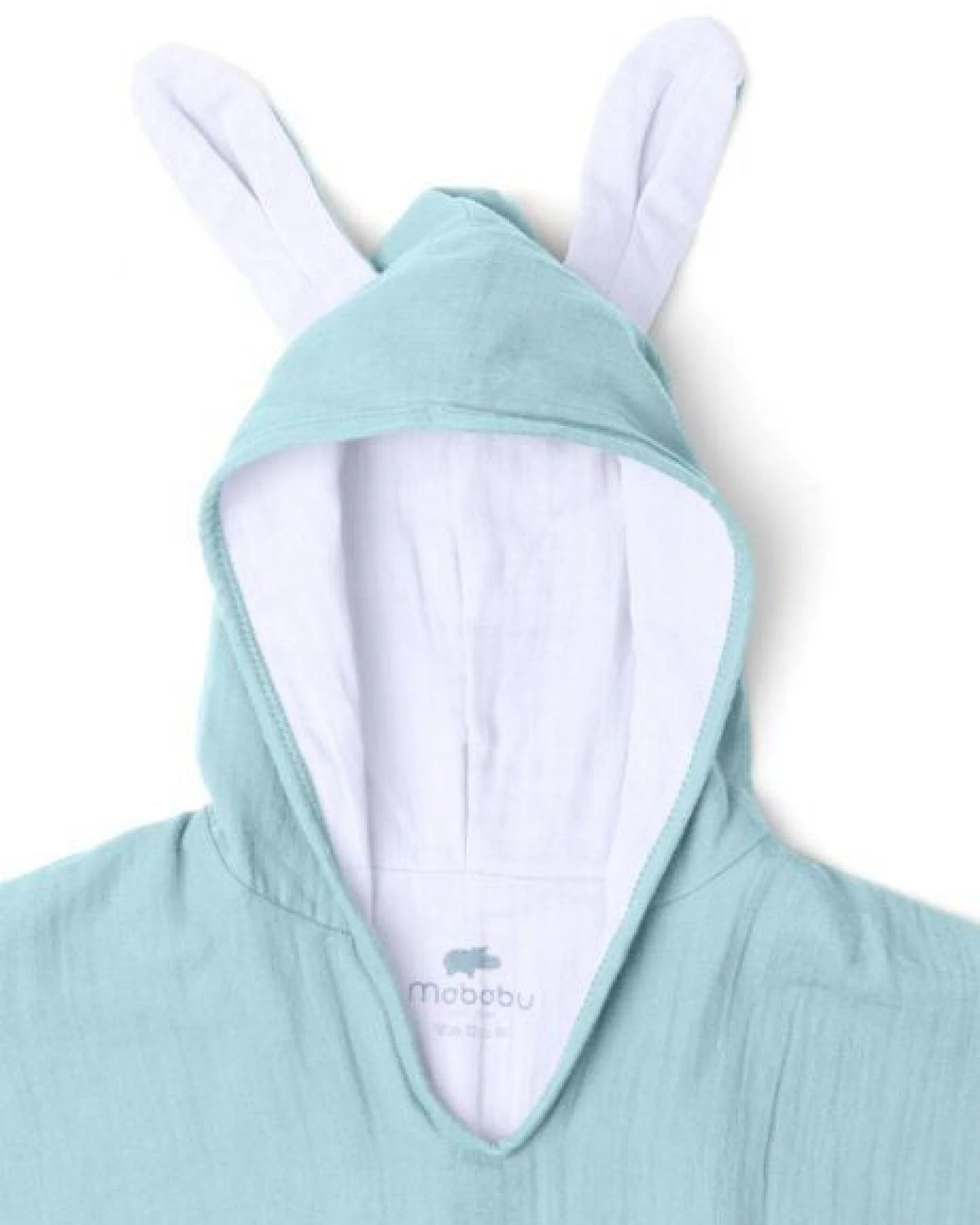 Mababu Musselin Badeponcho aus 100% Bio-Baumwolle, OEKO-TEX® STANDARD 100 & GOTS zertifiziert, für Kinder (1-3 Jahre, 4-7 Jahre) – Ansicht 3