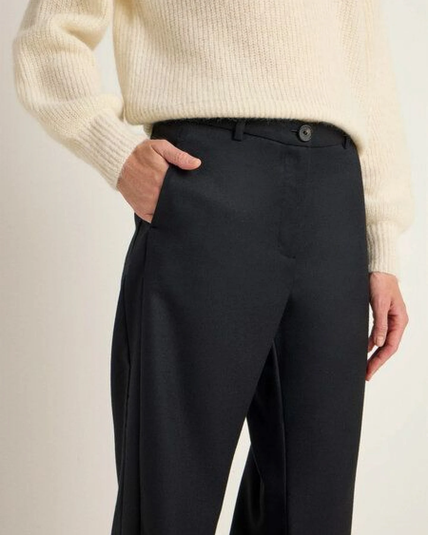 LANIUS Marlenehose aus reiner Bio-Schurwolle – Ansicht 3
