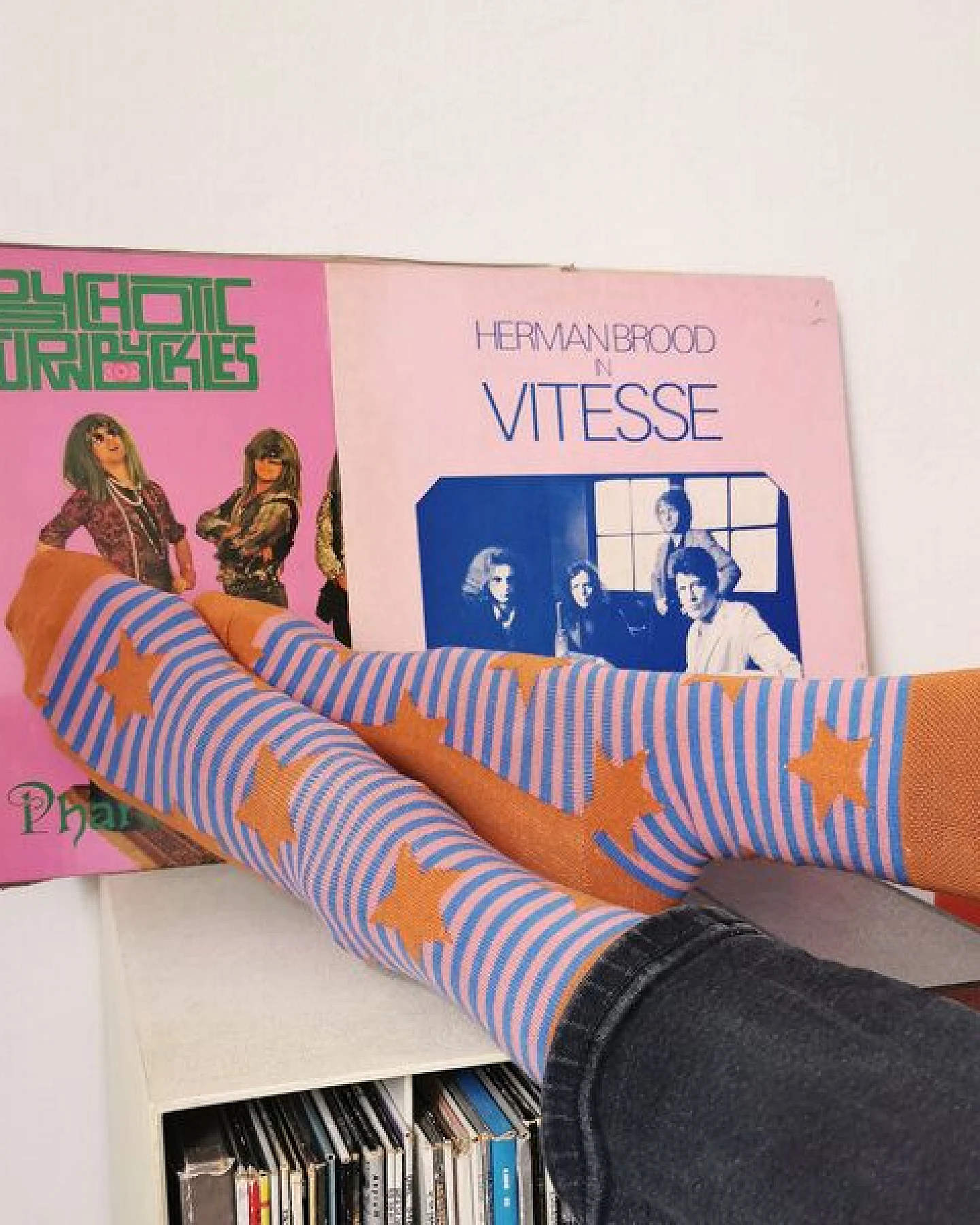 Fräulein Prusselise Zimtstern Socke, Streifen, star, bunt gemustert – Ansicht 2