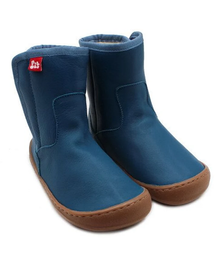 Pololo Barfuß Kinderstiefel aus Biowolle und chromfrei gegerbtem Leder