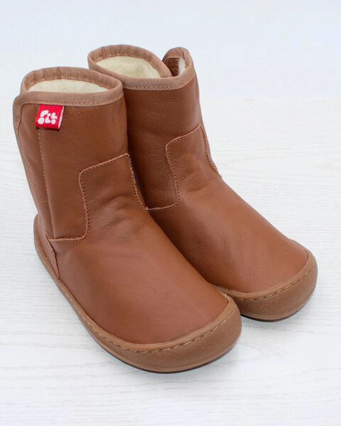 Pololo Barfuß Kinderstiefel aus Biowolle und chromfrei gegerbtem Leder – Ansicht 2