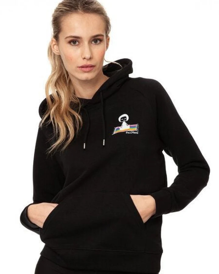 FellHerz Damen Hoodie Ommm black, Bio Fair und Vegan