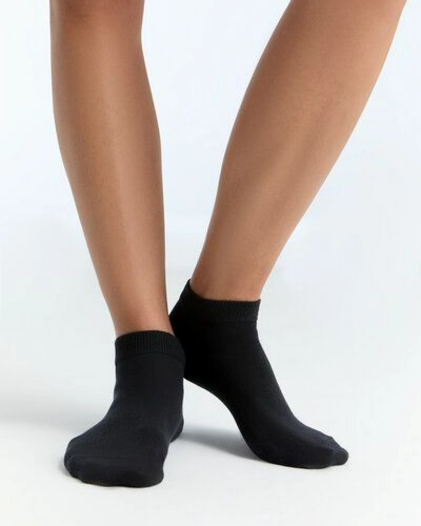 Evermind Unisex Sockchen, Schwarz (Paar) - G61101 – Ansicht 2