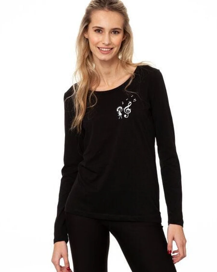 FellHerz Damen Longsleeve Music Lover Bio Fair und Vegan