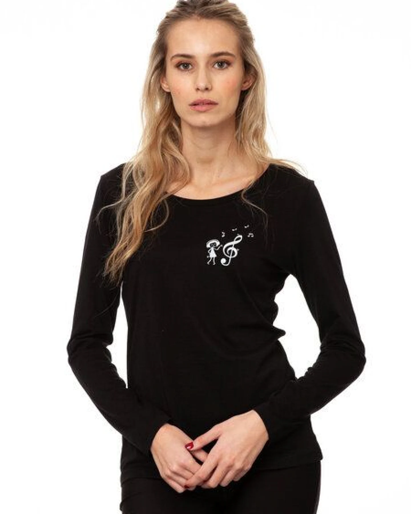 FellHerz Damen Longsleeve Music Lover Bio Fair und Vegan – Ansicht 2
