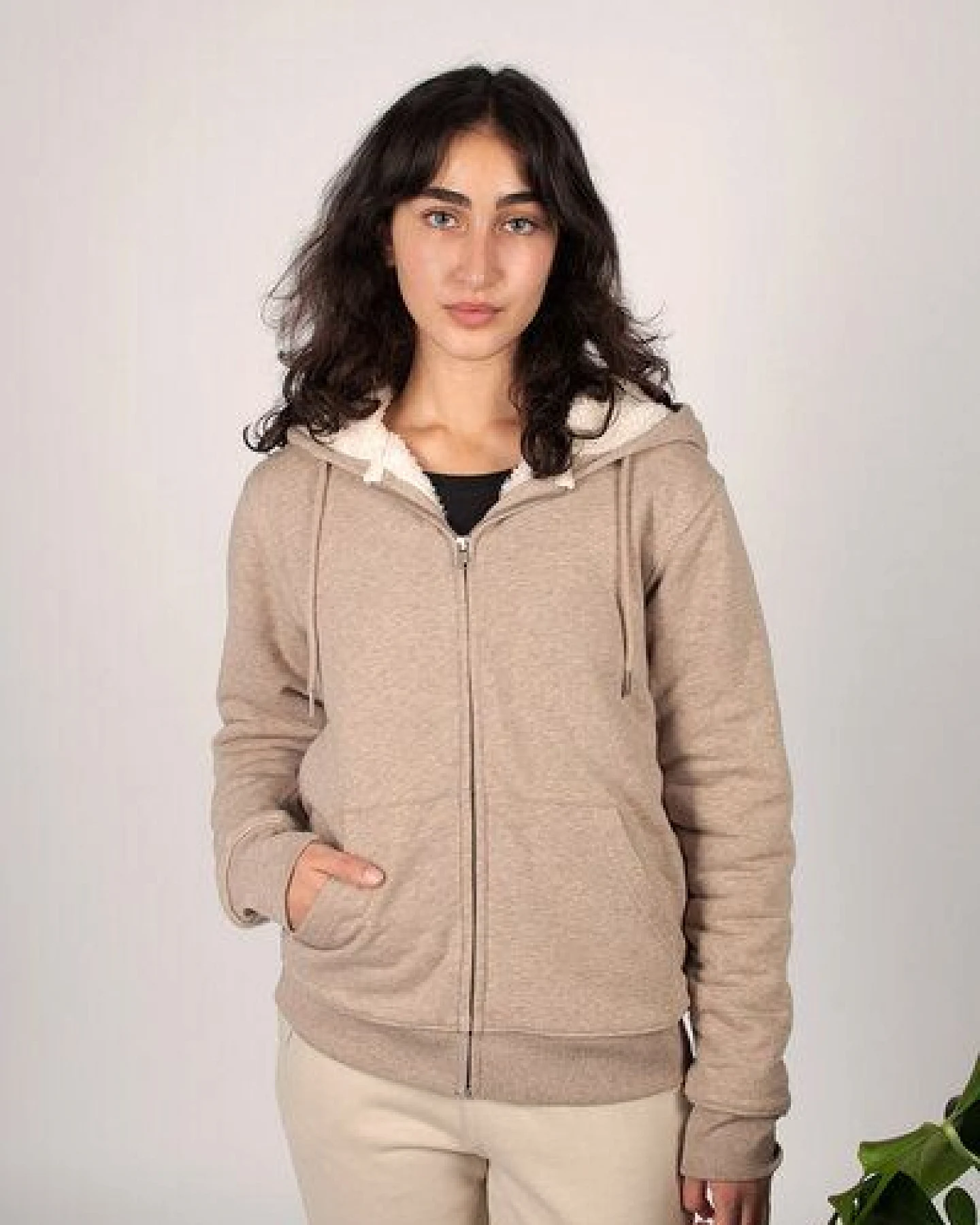 Greener Ephedra Sherpa Jacke mit Kapuze – Ansicht 3