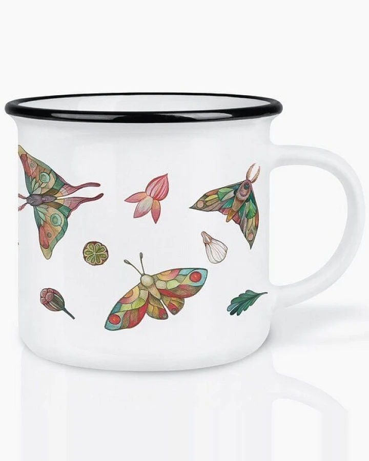 LIGARTI Keramiktasse – Bunte Motten