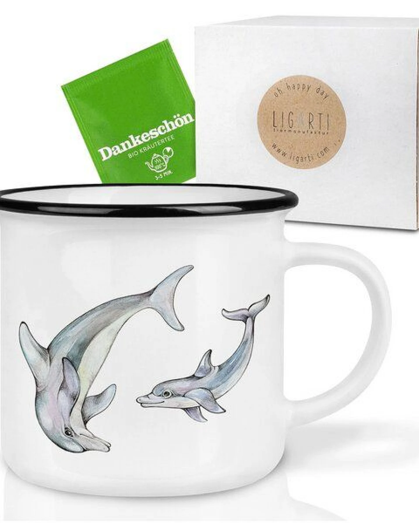 LIGARTI Keramiktasse – Delfine – Ansicht 3