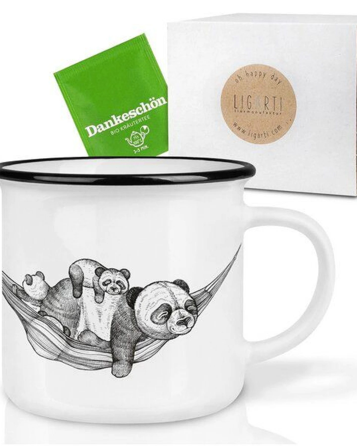 LIGARTI Keramiktasse – Panda Pause – Ansicht 3