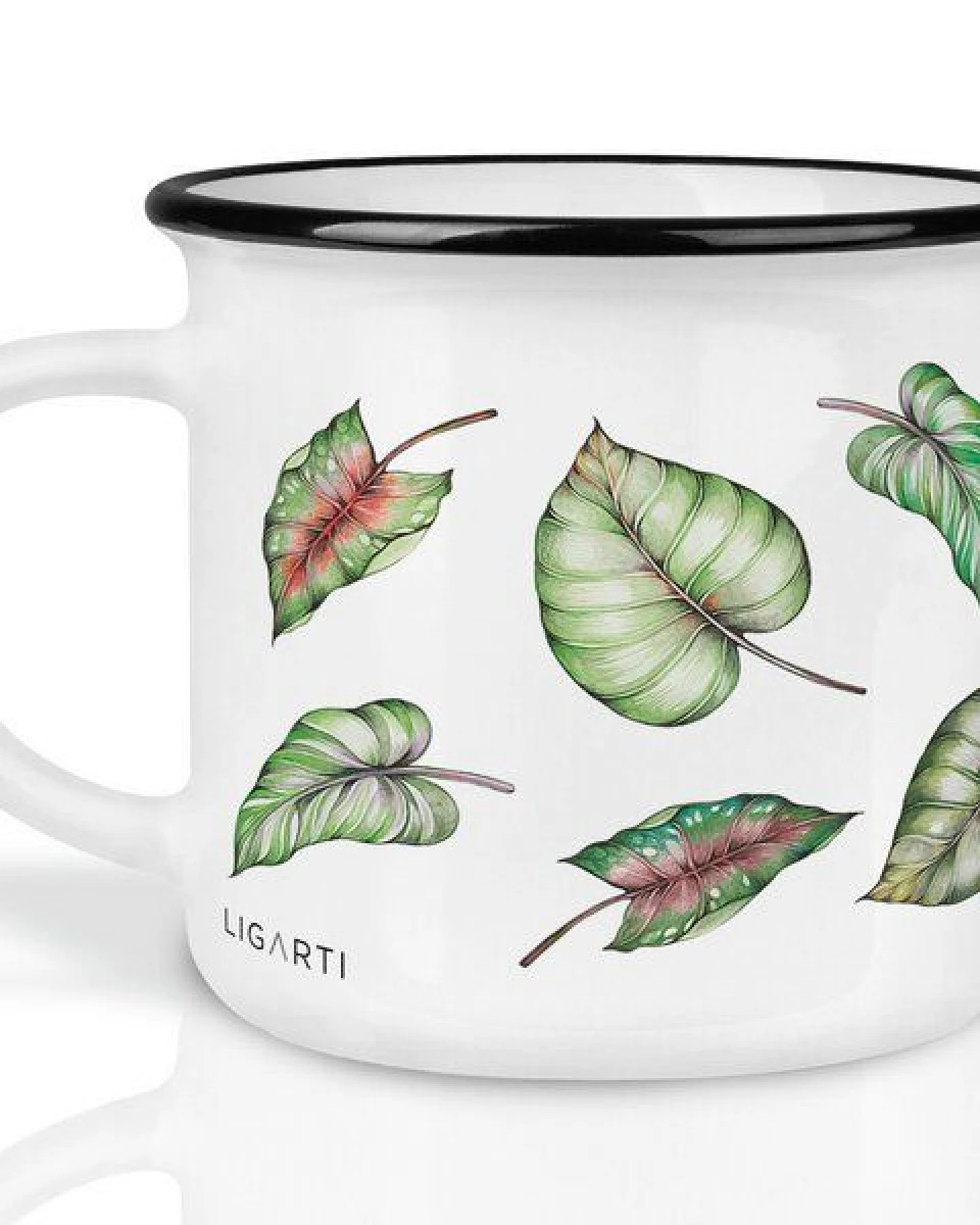 LIGARTI Keramiktasse – Blätter – Ansicht 2