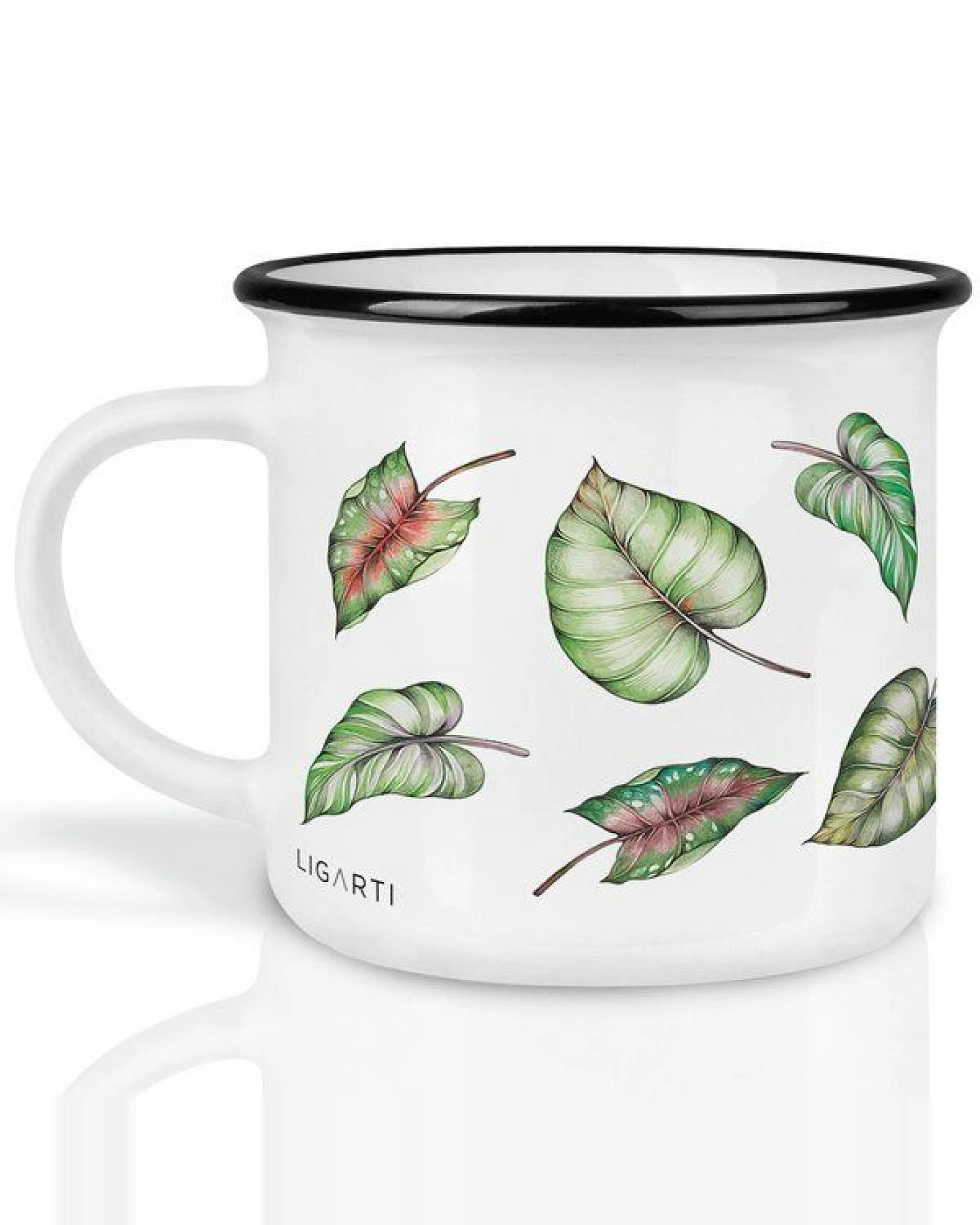 LIGARTI Keramiktasse – Blätter – Ansicht 2