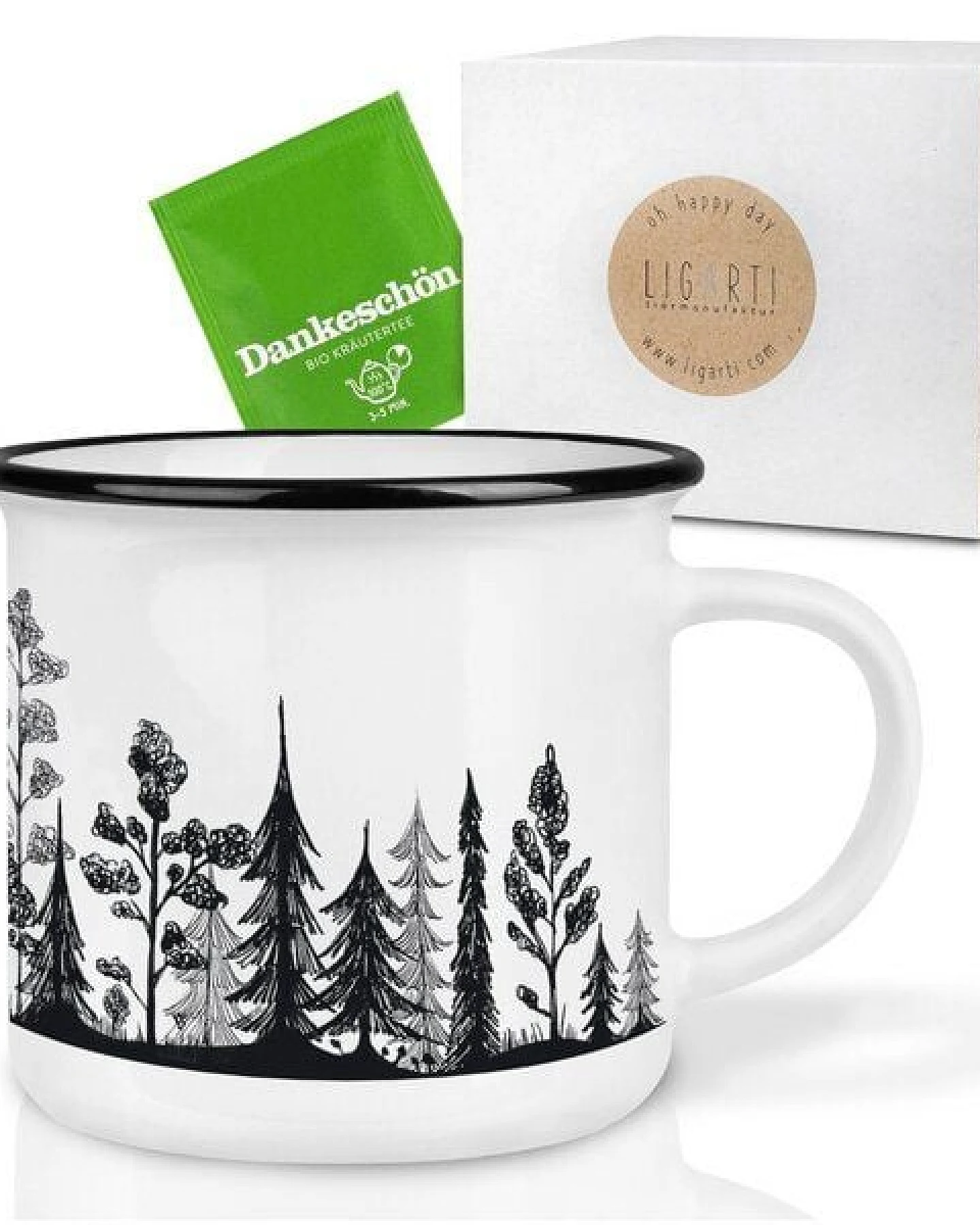 LIGARTI Keramiktasse – Wald – Ansicht 3