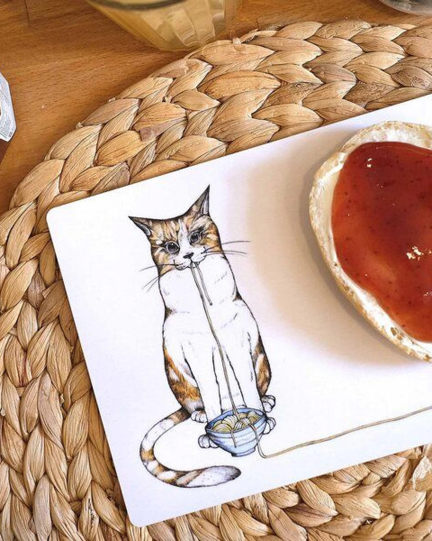LIGARTI Holzbrettchen - Ramenkatze – Ansicht 2