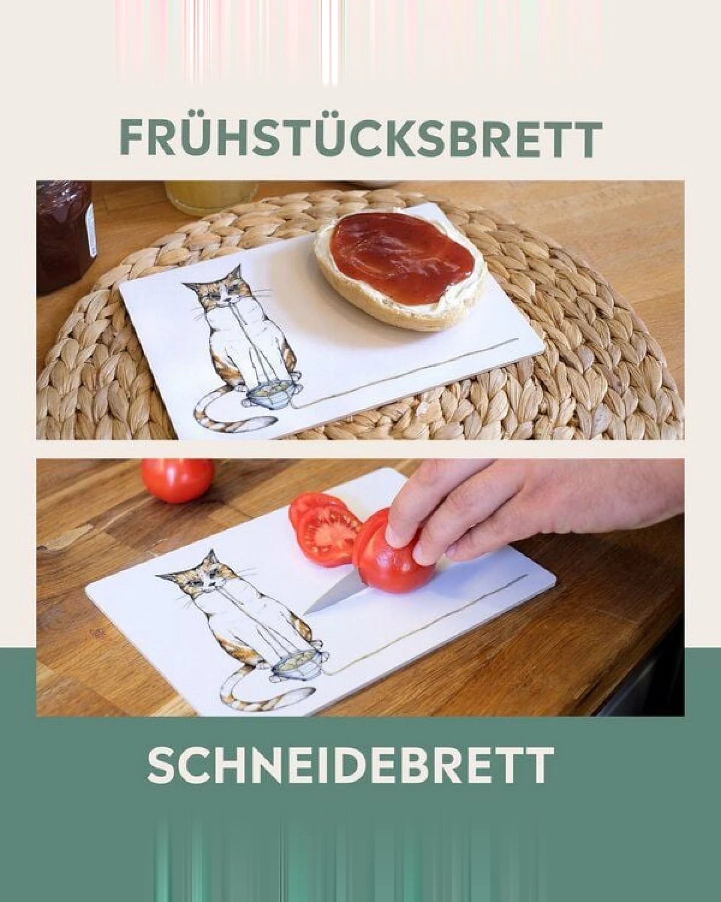 LIGARTI Holzbrettchen - Ramenkatze – Ansicht 4
