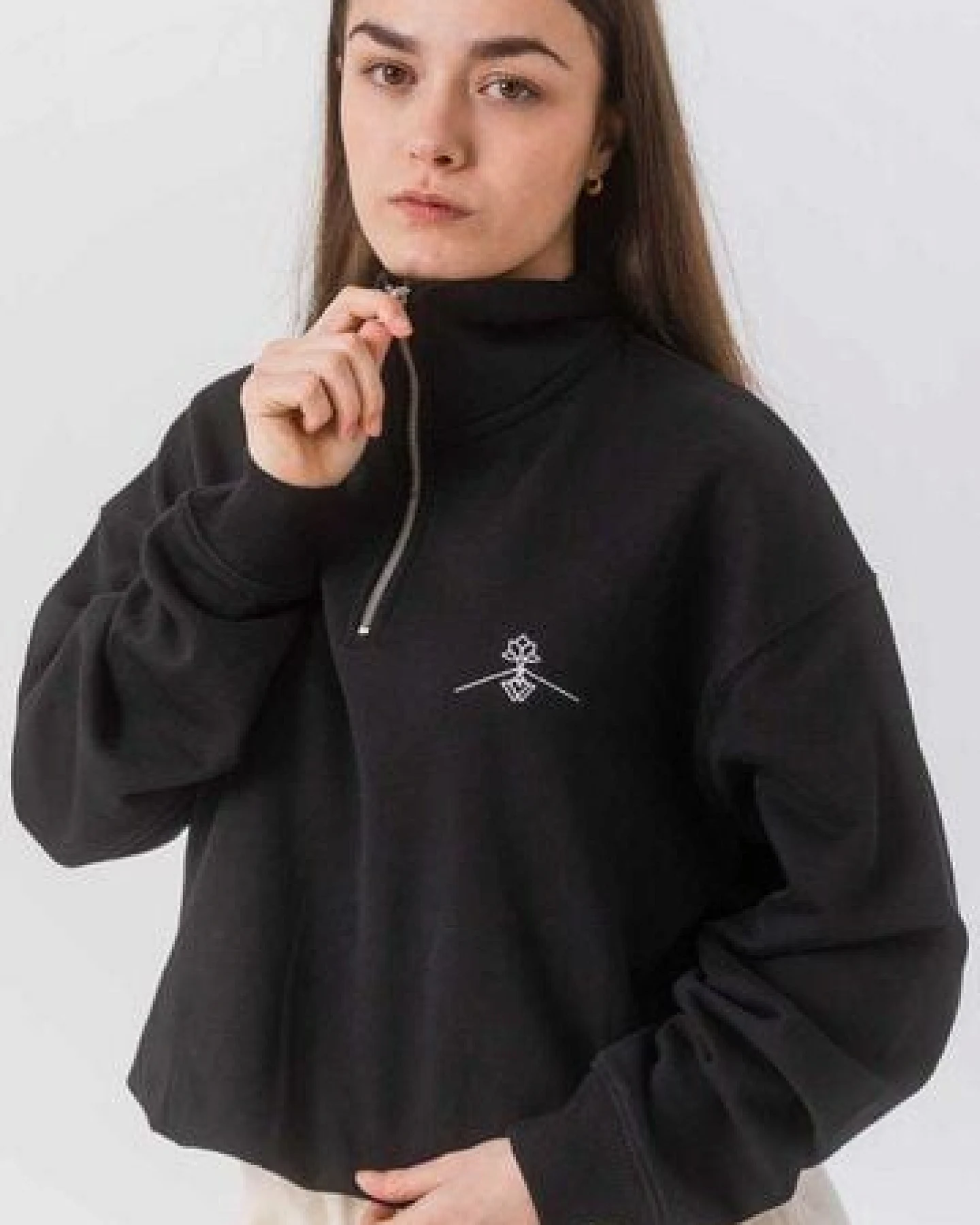Greener Sweatshirt Cercis Reißverschlusskragen 100% Bio-Baumwolle – Ansicht 4