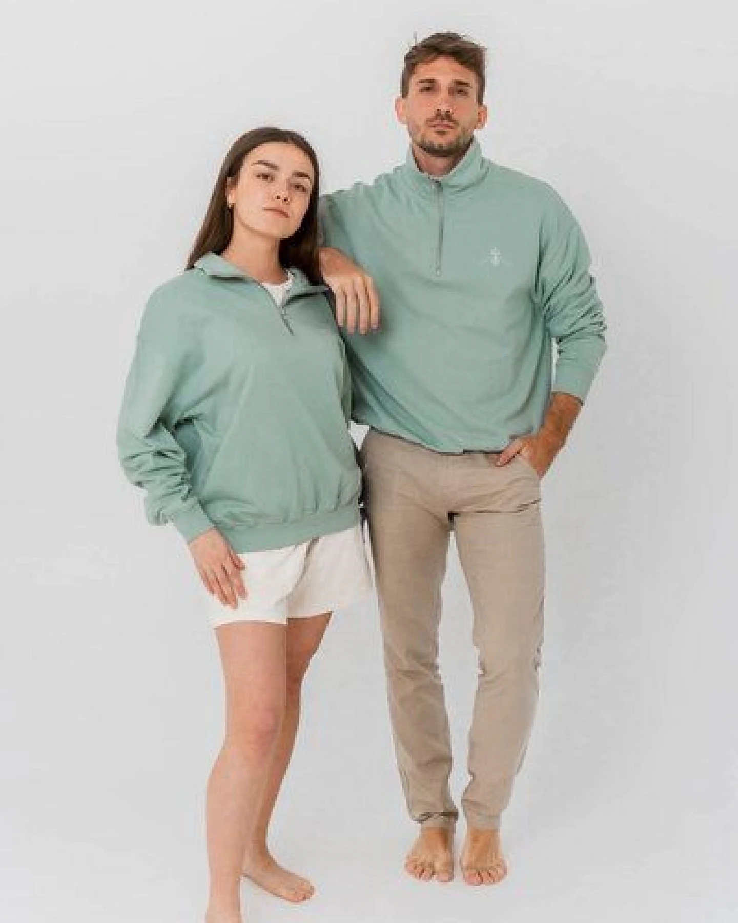 Greener Sweatshirt Cercis Reißverschlusskragen 100% Bio-Baumwolle – Ansicht 3