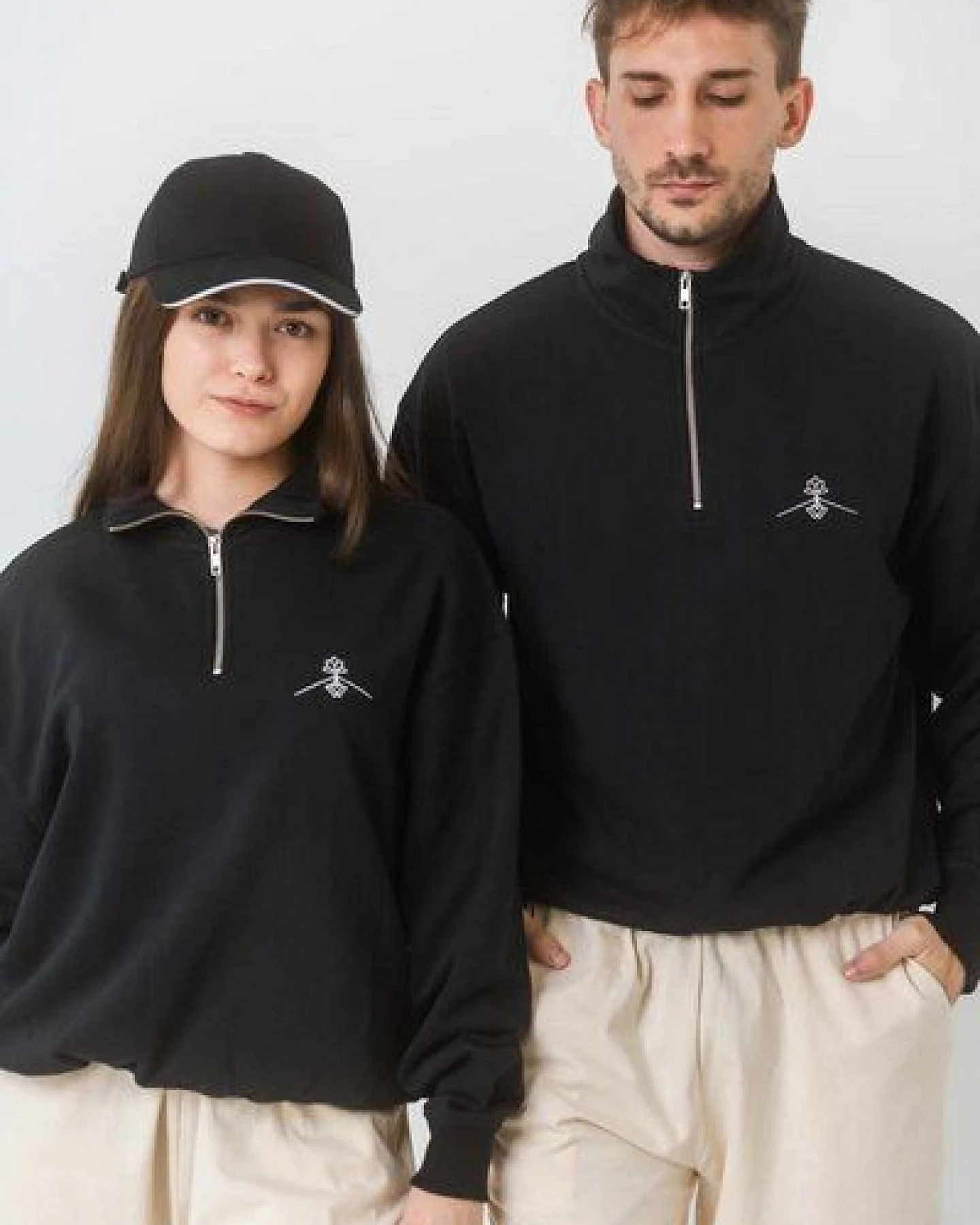 Greener Sweatshirt Cercis Reißverschlusskragen 100% Bio-Baumwolle – Ansicht 3