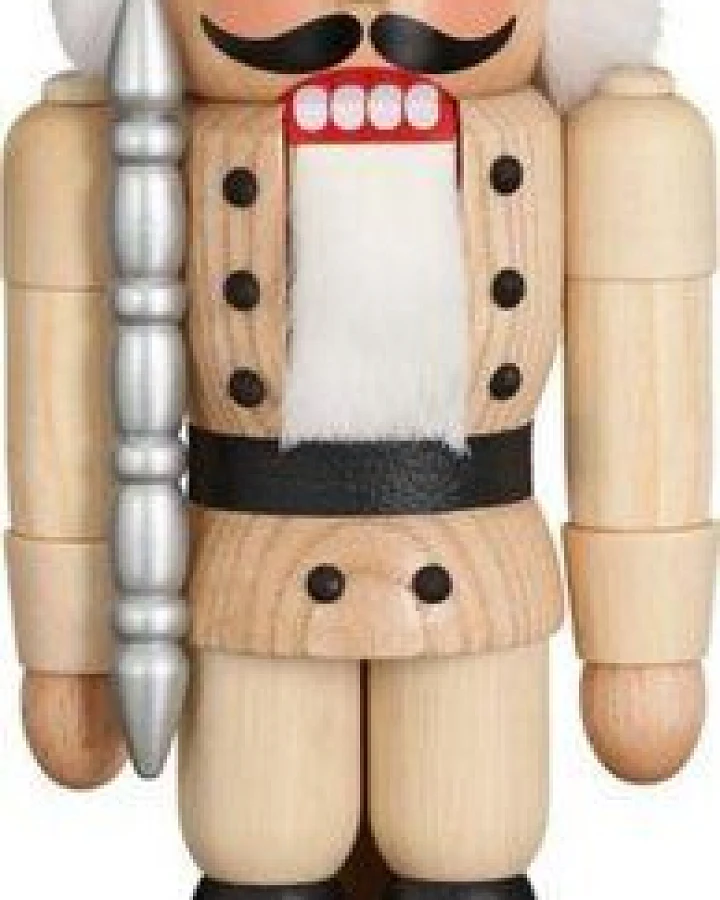 Seiffener Volkskunst eG Nussknacker aus Seiffen König natur aus Eschenholz 29 cm
