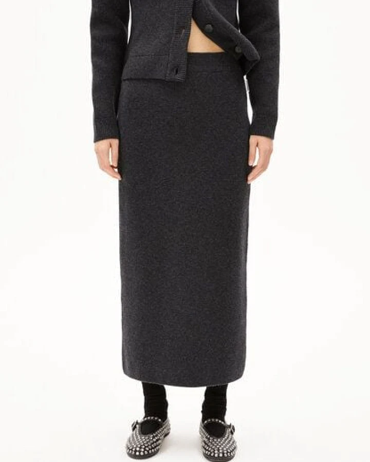 ARMEDANGELS MAALVO WOOL Damen Strickrock Slim Fit aus Bio-Woll Mix