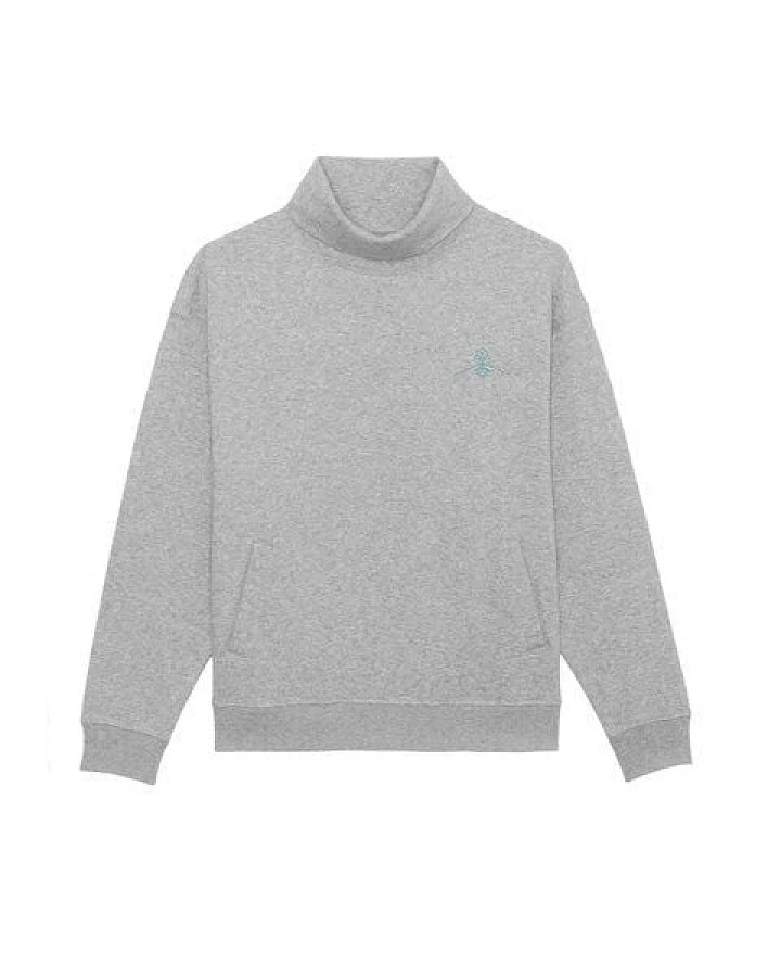Greener Sweatshirt Übergröße Schornsteinkragen Lupinus