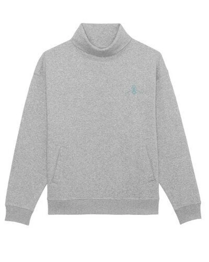 Greener Sweatshirt Übergröße Schornsteinkragen Lupinus