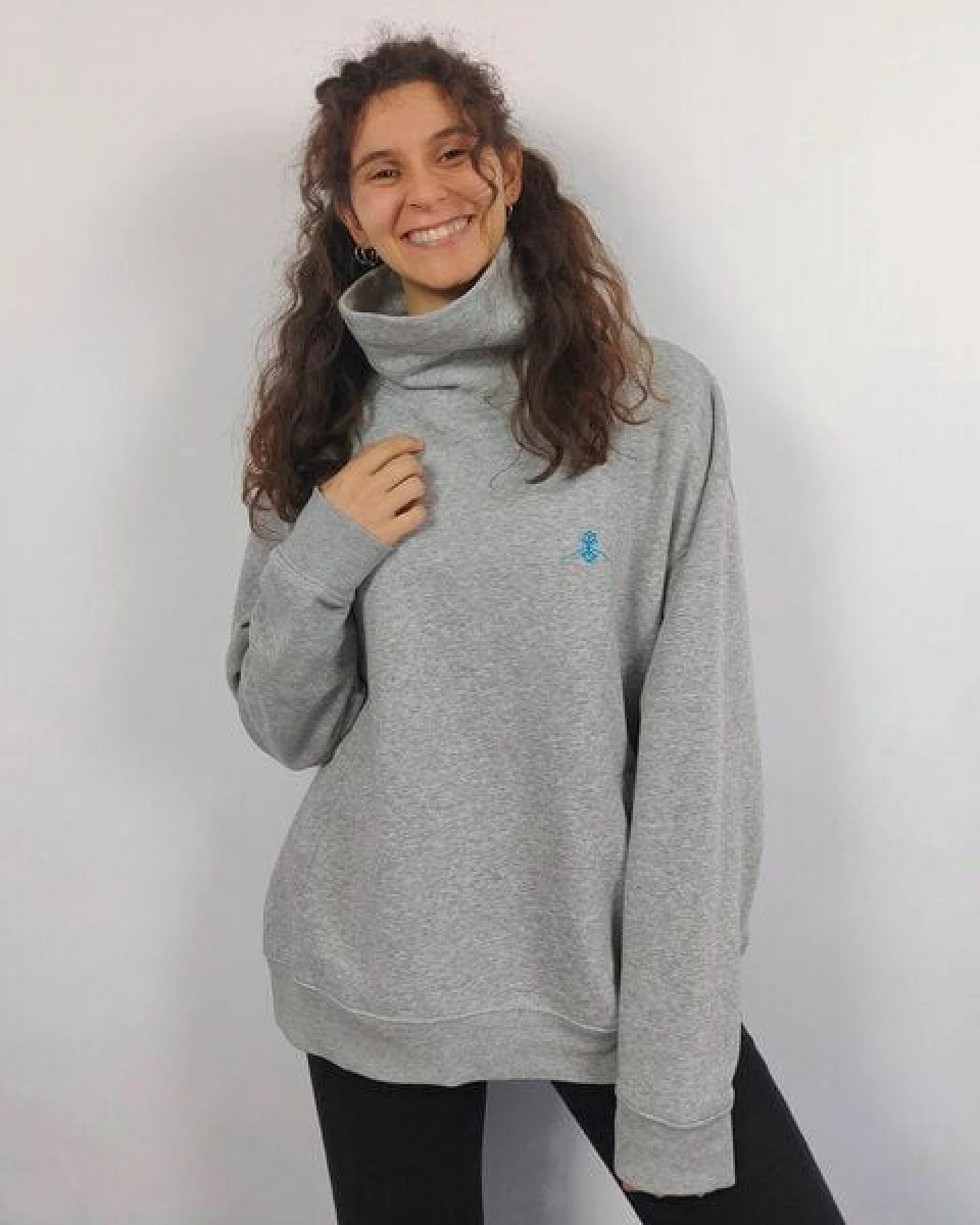 Greener Sweatshirt Übergröße Schornsteinkragen Lupinus – Ansicht 3