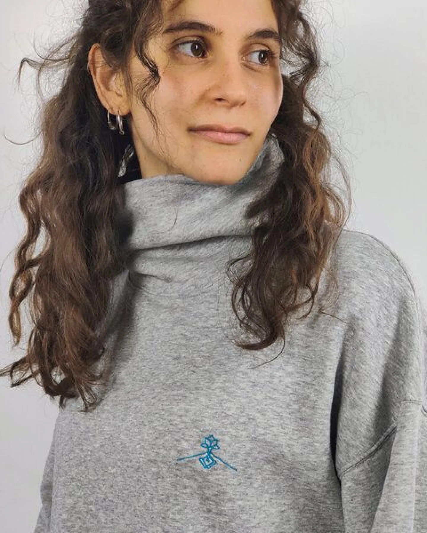 Greener Sweatshirt Übergröße Schornsteinkragen Lupinus – Ansicht 4