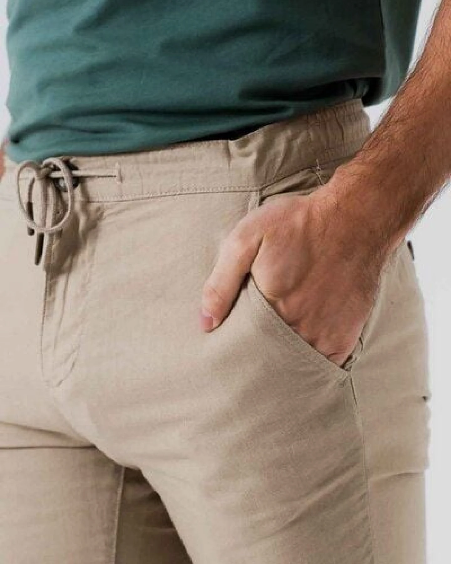 Greener Hose aus Bio-Leinen und Baumwolle mit normaler Passform Swertia – Ansicht 4