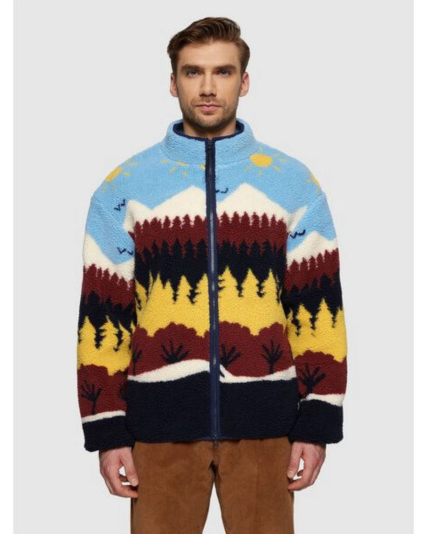 KnowledgeCotton Apparel Lockere Teddy-Jacke FÄRÖER aus recyceltem Material Unisex – Ansicht 2