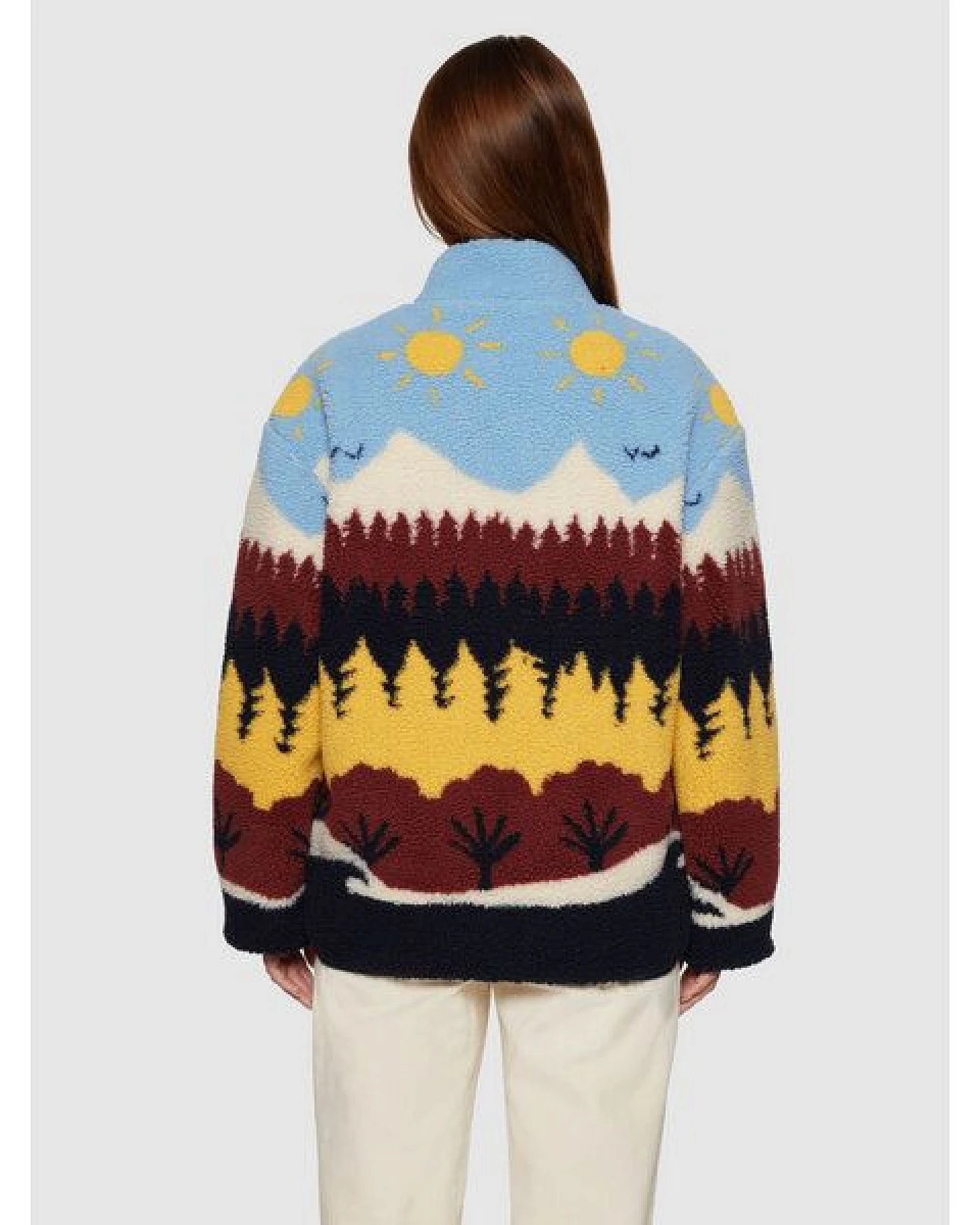 KnowledgeCotton Apparel Lockere Teddy-Jacke FÄRÖER aus recyceltem Material Unisex – Ansicht 3