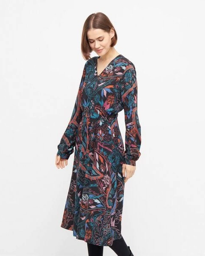 WiDDA berlin Midikleid mit Paisley Muster aus ECOVERO