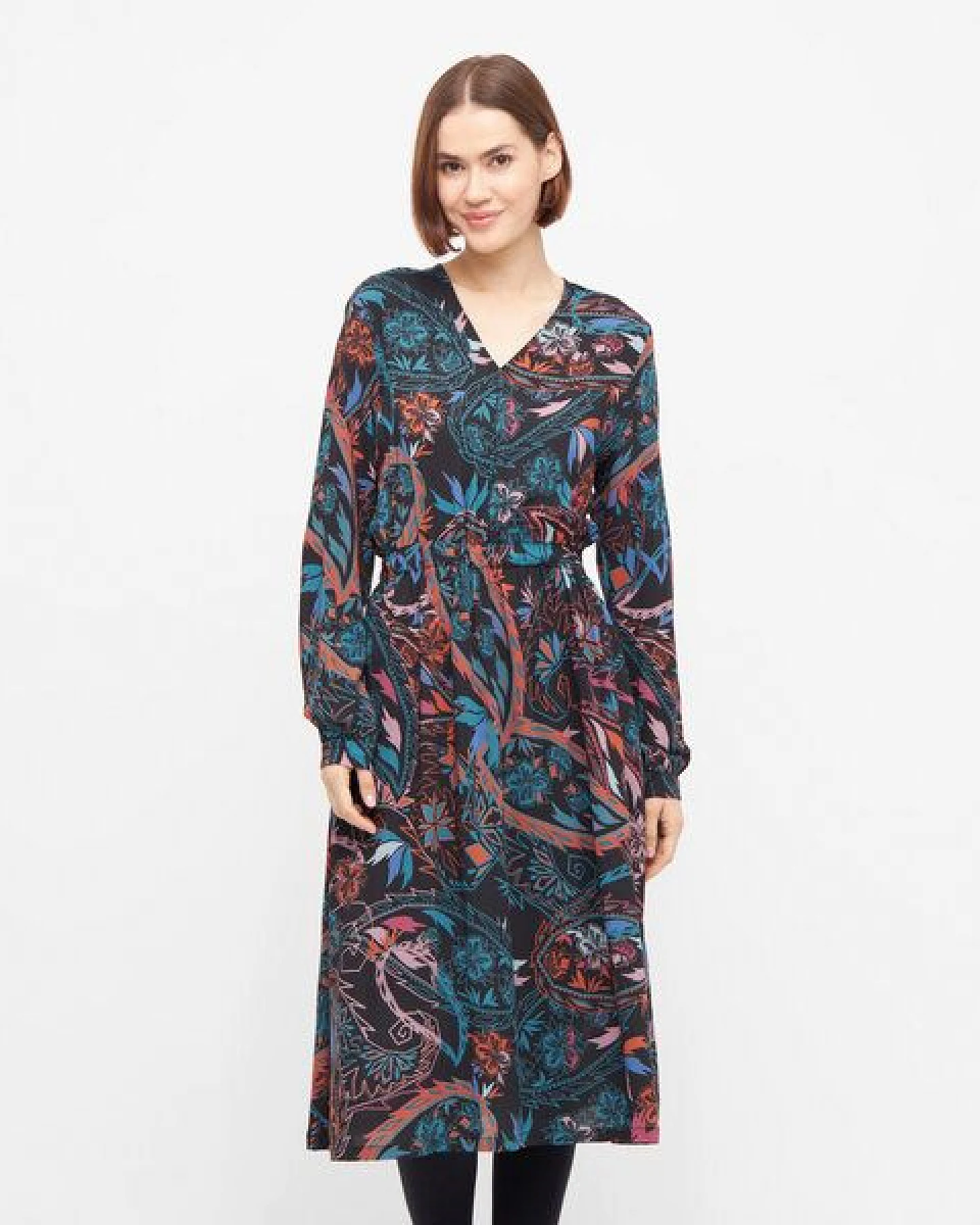 WiDDA berlin Midikleid mit Paisley Muster aus ECOVERO – Ansicht 2