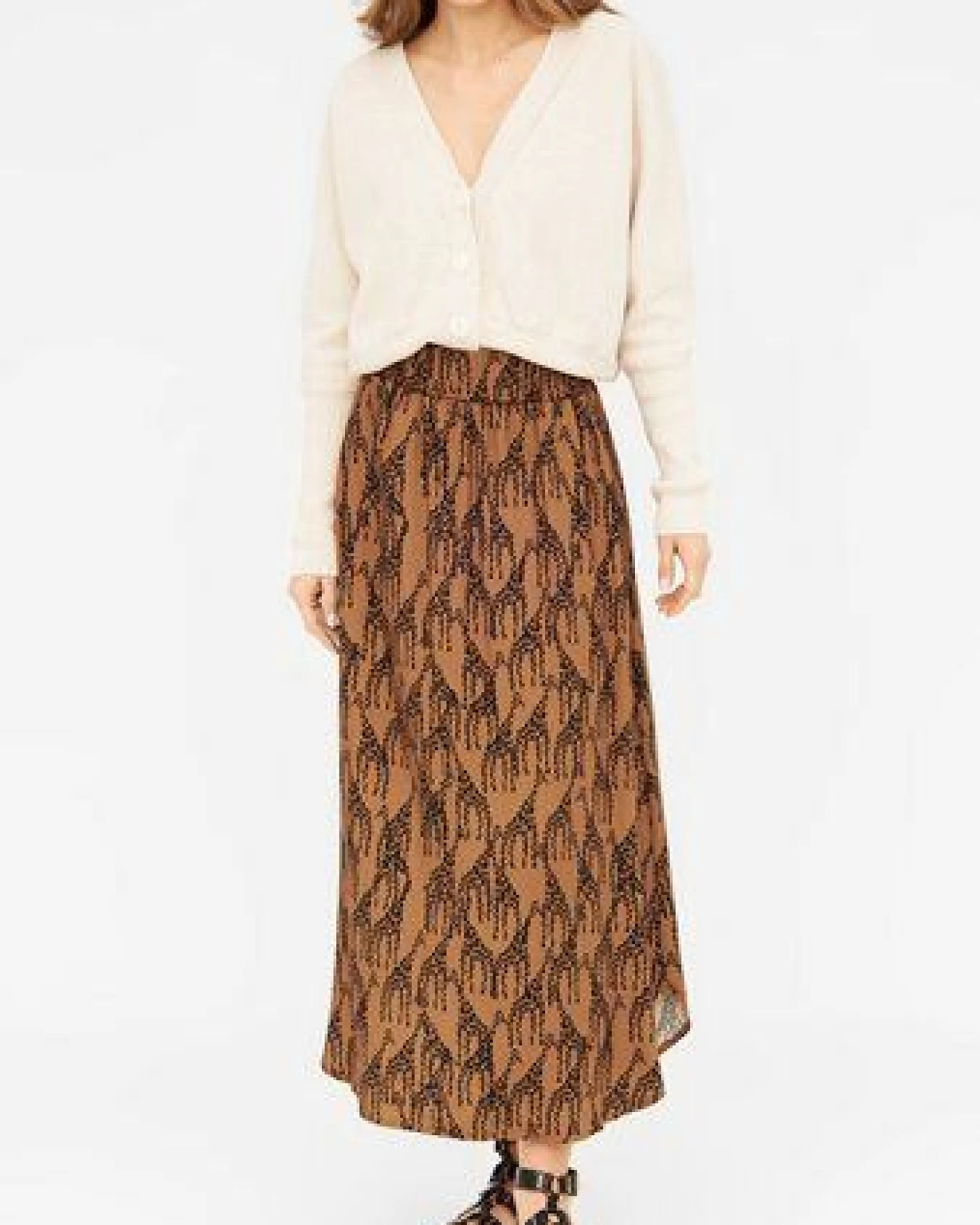 WiDDA berlin Gemusterter Midirock mit Giraffen Print aus ECOVERO – Ansicht 2