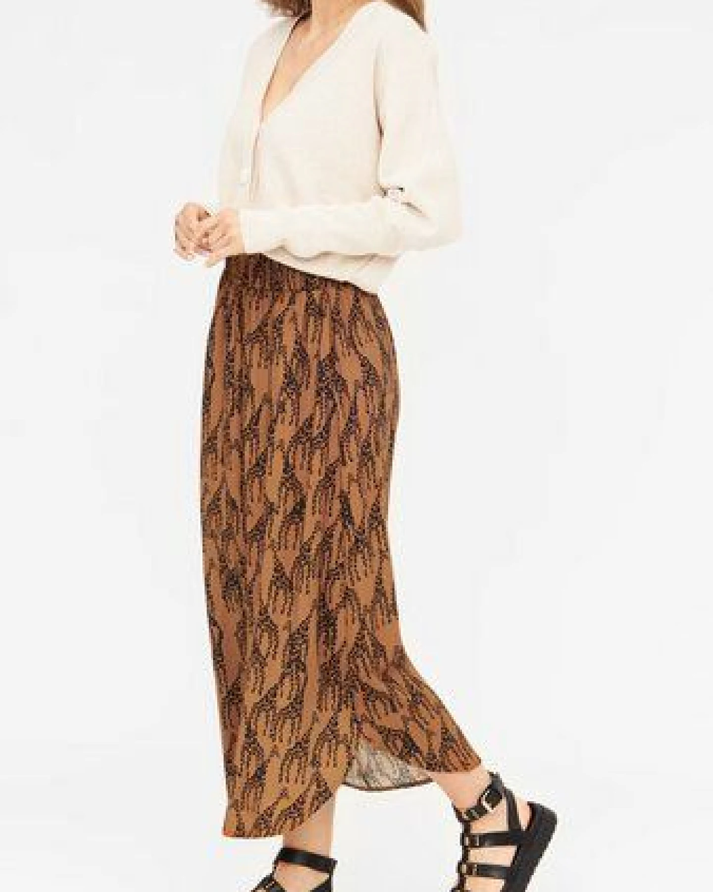 WiDDA berlin Gemusterter Midirock mit Giraffen Print aus ECOVERO – Ansicht 3