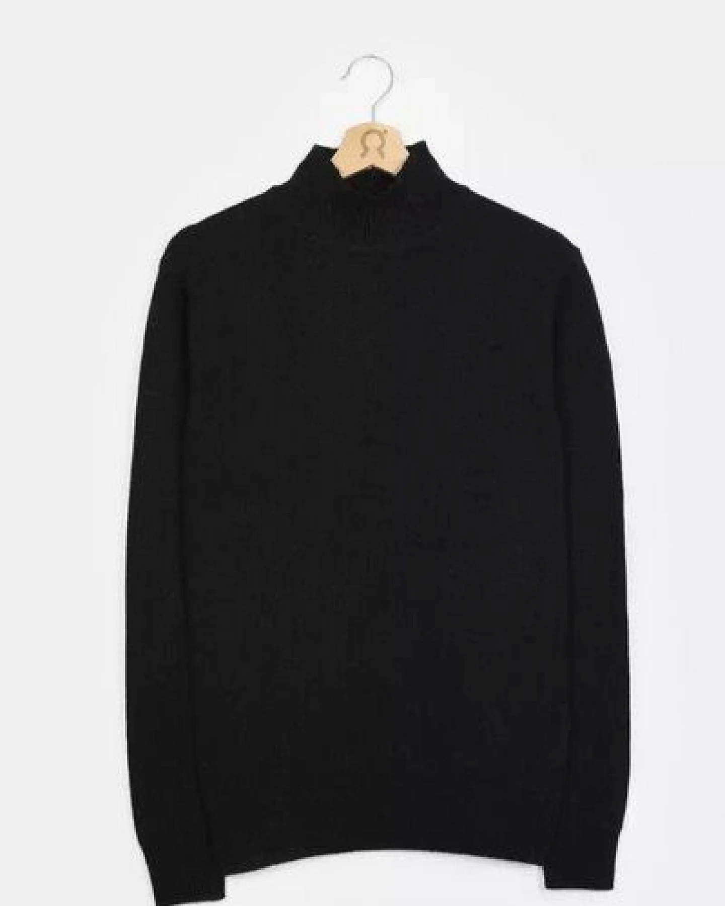 Rifò - Circular Fashion Made in Italy Stehkragenpullover aus recycteltem Kaschmir Modell: Clemente – Ansicht 3