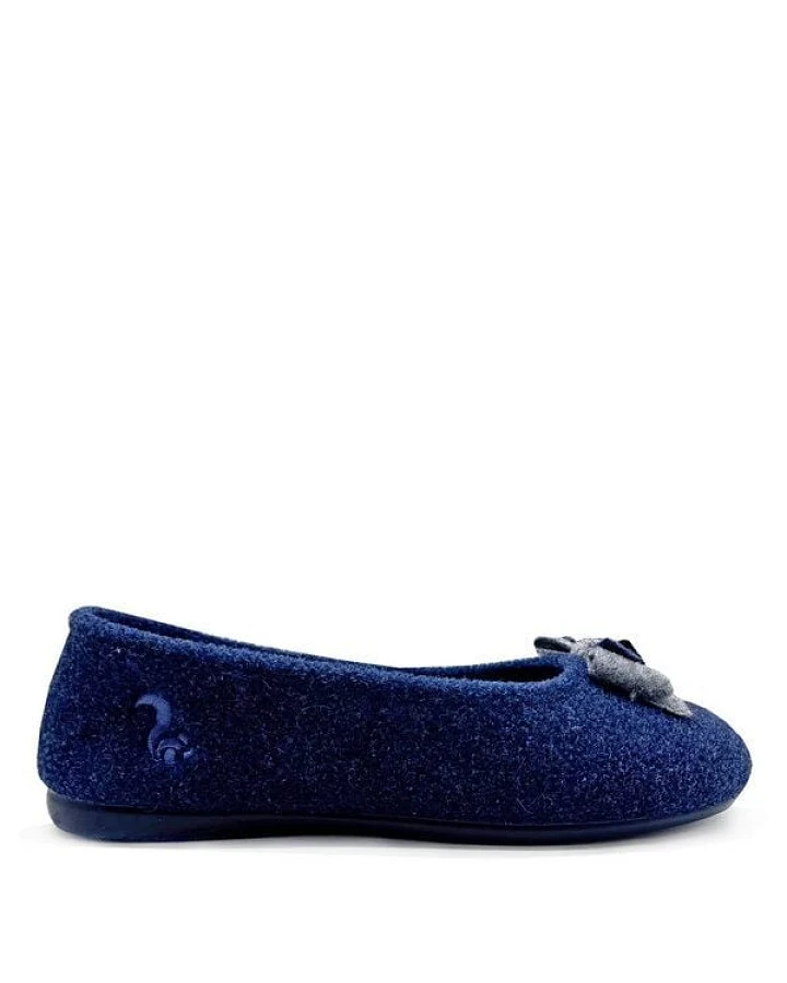 Veganer Hausschuh "thies ® Eco Bow Ballerina" aus recycelten PES, fair produziert